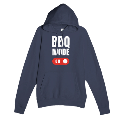 BBQ Mode On Premium Unisex Pullover Hoodie Navy Alpha BBQ wear BBQ -apparel- BBQ tshirt -BBQ tee