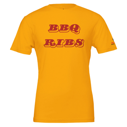 BBQ RIBS Custom BBQ tee Premium Unisex Crewneck tshirt Gold Alpha BBQ wear BBQ -apparel- BBQ tshirt -BBQ tee