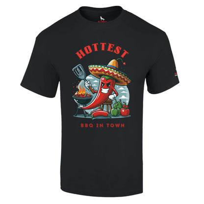 Hottest BBQ in Town Heavyweight Unisex Crewneck T-shirt Alpha BBQ wear BBQ -apparel- BBQ tshirt -BBQ tee