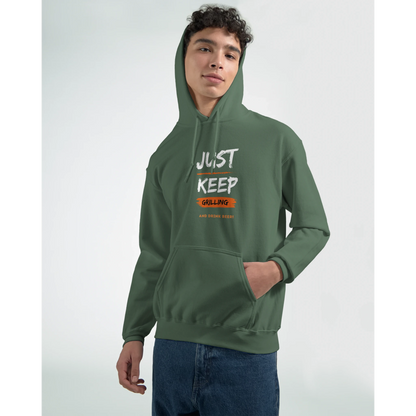 Just keep grilling Classic Unisex Pullover Hoodie Alpha BBQ wear BBQ -apparel- BBQ tshirt -BBQ tee