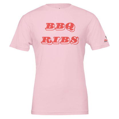 BBQ RIBS Custom BBQ tee Premium Unisex Crewneck tshirt Pink Alpha BBQ wear BBQ -apparel- BBQ tshirt -BBQ tee