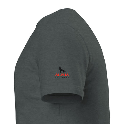 Easily Distracted by Smoke Premium Unisex Crewneck T-shirt Alpha BBQ wear BBQ -apparel- BBQ tshirt -BBQ tee
