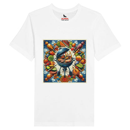 BBQ MANDALA Premium Unisex Crewneck T-shirt Alpha BBQ wear BBQ -apparel- BBQ tshirt -BBQ tee
