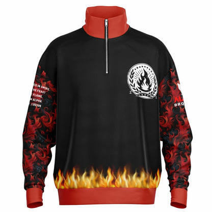 Alpha Griller Premium Hoodie Heavyweight Oversized Quarter Zip Sweatshirt