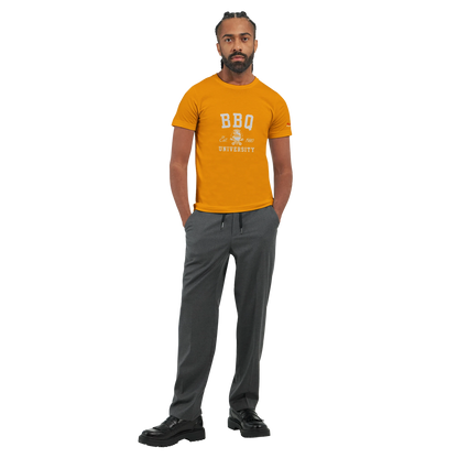 BBQ University T-Shirt Premium Unisex Crewneck T-shirt Alpha BBQ wear BBQ -apparel- BBQ tshirt -BBQ tee