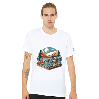Weekend Vibes Premium Unisex Crewneck T-shirt | Alpha BBQ wear BBQ -apparel- BBQ tshirt -BBQ tee