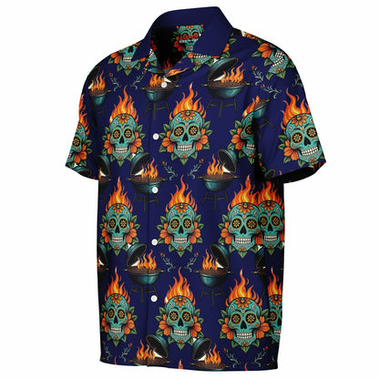 BBQ & Skulls Hawaiian   Shirt
