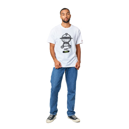 Just BBQ Heavyweight Unisex Crewneck T-shirt Alpha BBQ wear BBQ -apparel- BBQ tshirt -BBQ tee