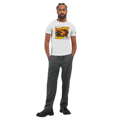 Captain BBQ vs. The Meat Monster – BBQ T-Shirt Premium Unisex Crewneck T-shirt Alpha BBQ wear BBQ -apparel- BBQ tshirt -BBQ tee