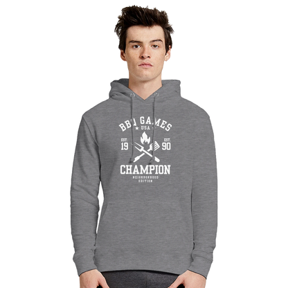 BBQ Games Champion Premium Unisex Pullover Hoodie Alpha BBQ wear BBQ -apparel- BBQ tshirt -BBQ tee