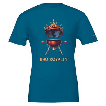 BBQ ROYALTY BBQ Premium Unisex Crewneck T-shirt Deep Teal Alpha BBQ wear BBQ -apparel- BBQ tshirt -BBQ tee
