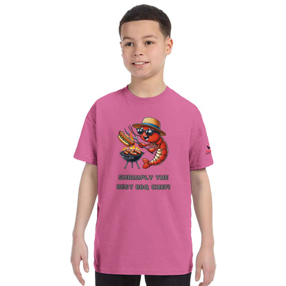Shrimply the best BBQ chef Classic kids crewneck T-shirt Alpha BBQ wear BBQ -apparel- BBQ tshirt -BBQ tee