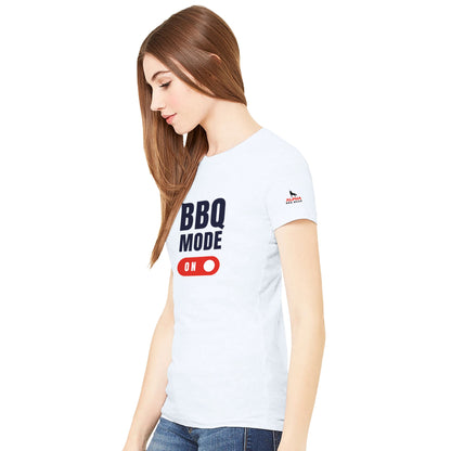 BBQ MODE ON Premium Womens Crewneck T-shirt Alpha BBQ wear BBQ -apparel- BBQ tshirt -BBQ tee