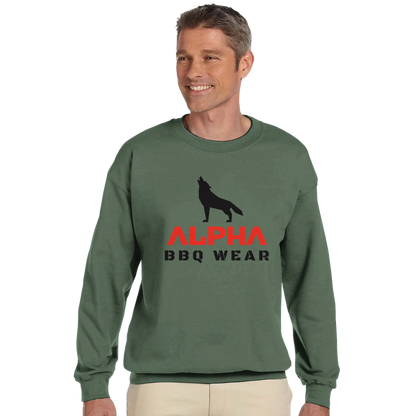 Alpha BBQ Wear Logo Sweatshirt Classic Unisex Crewneck Sweatshirt Alpha BBQ wear BBQ -apparel- BBQ tshirt -BBQ tee