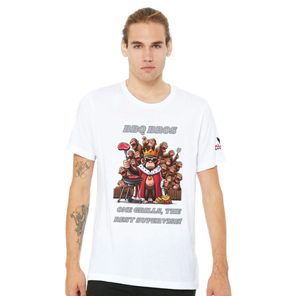 BBQ Bros – One Grills, The Rest Supervise! Premium Unisex Crewneck T-shirt Alpha BBQ wear BBQ -apparel- BBQ tshirt -BBQ tee