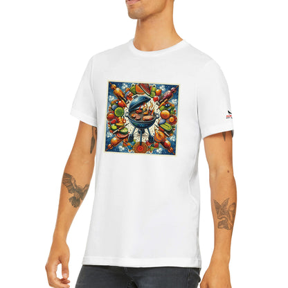 BBQ MANDALA Premium Unisex Crewneck T-shirt Alpha BBQ wear BBQ -apparel- BBQ tshirt -BBQ tee