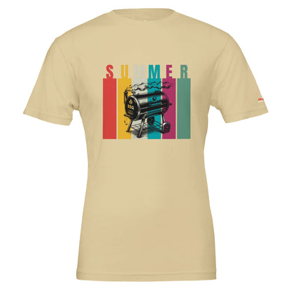 SUMMER BBQ Premium Unisex Crewneck T-shirt Soft Cream Alpha BBQ wear BBQ -apparel- BBQ tshirt -BBQ tee