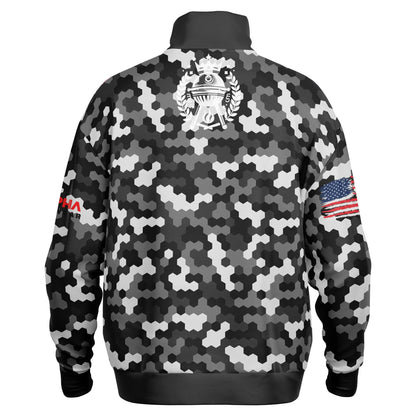 GRAY CAMO American Griller Premium Hoodie Heavyweight Oversized Quarter Zip Sweatshirt  copy