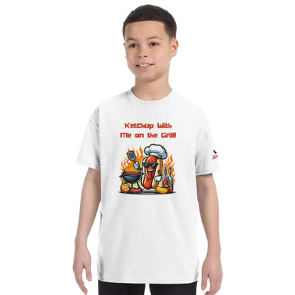 Ketchup with me on the grill Hotdog ! Alpha BBQ wear BBQ -apparel- BBQ tshirt -BBQ tee