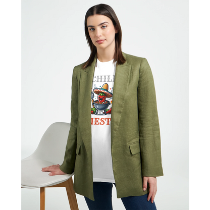 Chili fiesta Classic Womens Crewneck T-shirt Alpha BBQ wear BBQ -apparel- BBQ tshirt -BBQ tee