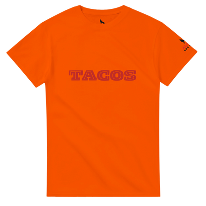 TACOS Custom BBQ T-Shirt – Bold, Simple, Delicious Orange Alpha BBQ wear BBQ -apparel- BBQ tshirt -BBQ tee