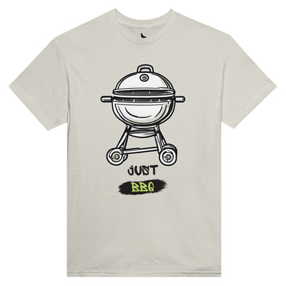 Just BBQ Heavyweight Unisex Crewneck T-shirt Ash Alpha BBQ wear BBQ -apparel- BBQ tshirt -BBQ tee