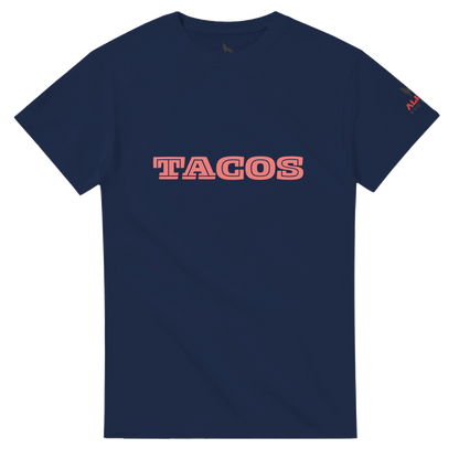 TACOS Custom BBQ T-Shirt – Bold, Simple, Delicious Navy Alpha BBQ wear BBQ -apparel- BBQ tshirt -BBQ tee