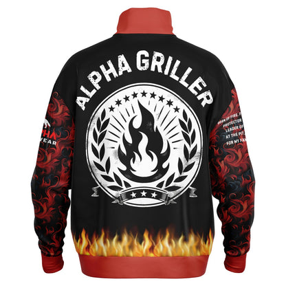Alpha Griller Premium Hoodie Heavyweight Oversized Quarter Zip Sweatshirt