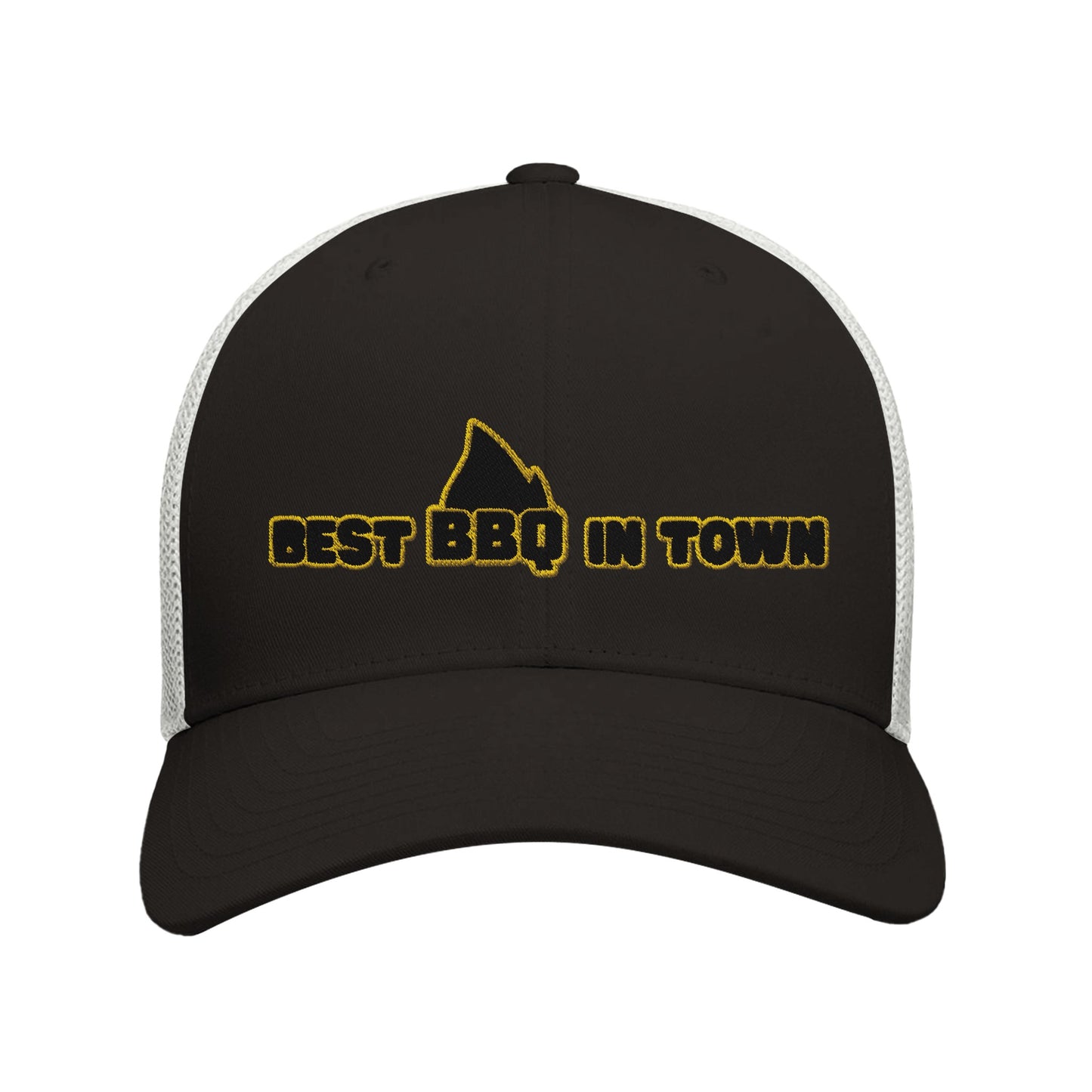 Best BBQ in Town Retro Trucker Cap black white Alpha BBQ wear BBQ -apparel- BBQ tshirt -BBQ tee