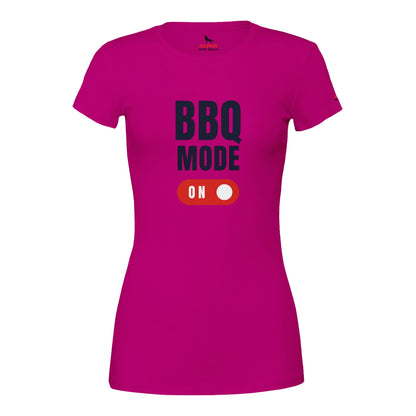 BBQ MODE ON Premium Womens Crewneck T-shirt Berry Alpha BBQ wear BBQ -apparel- BBQ tshirt -BBQ tee