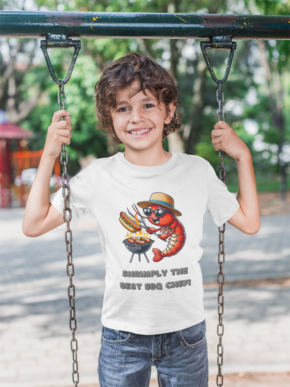 Shrimply the best BBQ chef Classic kids crewneck T-shirt Alpha BBQ wear BBQ -apparel- BBQ tshirt -BBQ tee